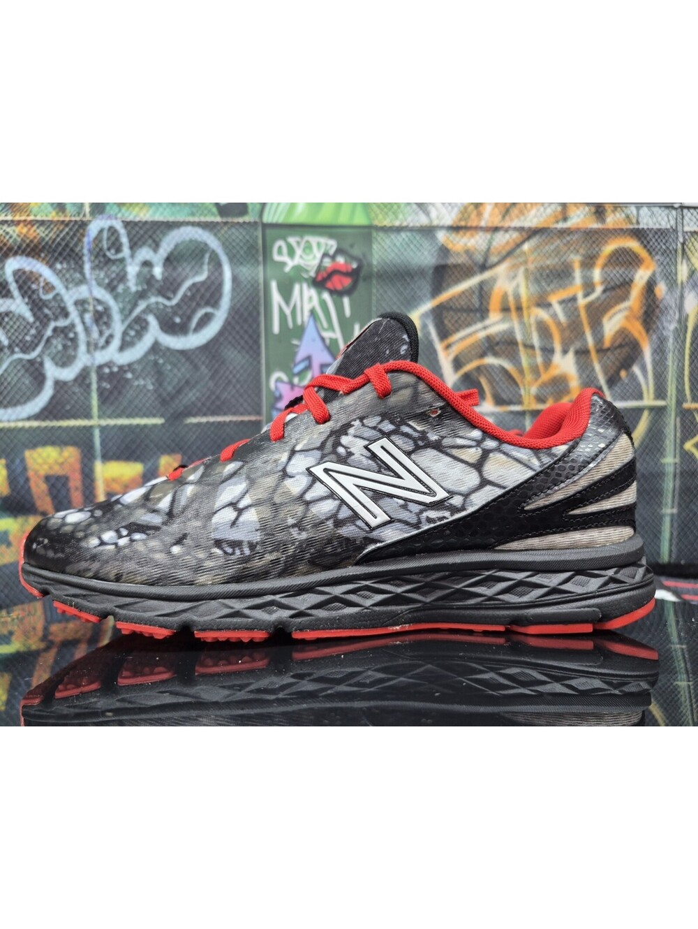 New Balance Red Snake Camo,walking Youth Size 7Y 7M or 8.5W clean 🔥 colorway